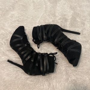 Shoe Dazzle Lace Up Heels